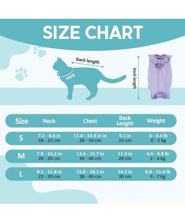 Avont Katzenbody: Recovery Suit for Cats - Post-Op Castration & Spay Leak Protection for Abdominal Wounds - Medium Lilac - Buy Online on GoSupps.com