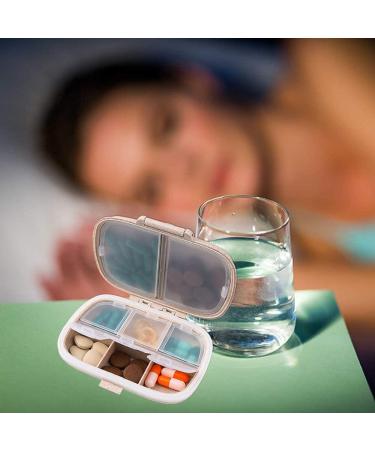 4 Pack Daily Pill Case Organizer - Waterproof Drug Medicine Box - Portable Travel Container for Vitamins - Pink, Blue, Green, Khaki - Buy Online on GoSupps.com