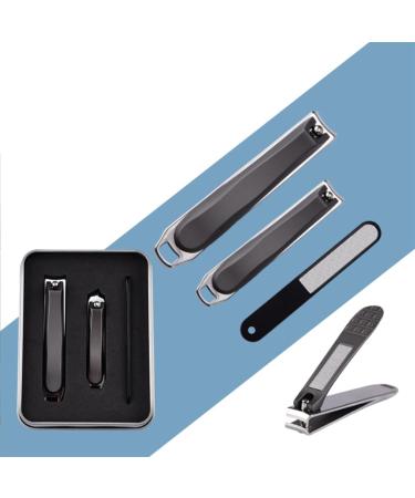 Nail Clipper Set Stainless Steel Toenail Fingernail Clippers Slant Side Edge Nail Cutter Manicure Pedicure Set (Color : ACD Black) - Buy Online on GoSupps.com
