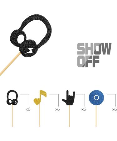 MonMon & Craft Hip Pop Disco Cupcake Toppers/Dancing Cupcake Decor/Children Adults Rock n Roll Birthday Party Cupcake Decorations/Music Concert Party Cupcake Toppers - 24 Pcs Glitter - Buy Online on GoSupps.com