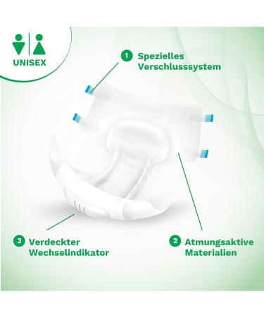 Absorbeo Maxi Diapers - 15 Pieces for Severe Bladder Weakness | Ultimate Comfort & Protection | Unisex Size M | Anti-Odour & Breathable - Buy Online on GoSupps.com