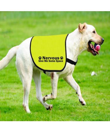 Nervous Dog Jacket - Give Me Some Space Warning Vest for Anxious Rescue Dogs | Size M EU - Buy Online on GoSupps.com