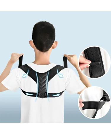 Back Posture Corrector Brace Support Belt Clavicle Spine Back Shoulder Lumbar Posture Correction Shoulder Back Blet black XL - Buy Online on GoSupps.com