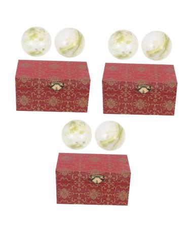 Ultechnovo 3 sentences gymnastics ball Chinese balls for the hand meditation balls hand exercise relieve fitness gifts balls for health exercises acupressure older handball lantian jade foot