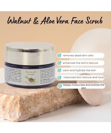 Walnut & Aloe Vera Face Scrub | Exfoliate Dull Dry Skin | International Shipping Available - Buy Online on GoSupps.com