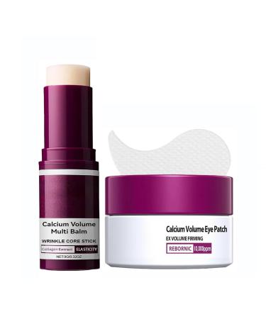 Eye Care Duo Set Collagen Hydrogel Eye Masks and Calcium Volume Multi Balm Stick Hydrating Firming Skin for Eye Treatment Skin Care Set
