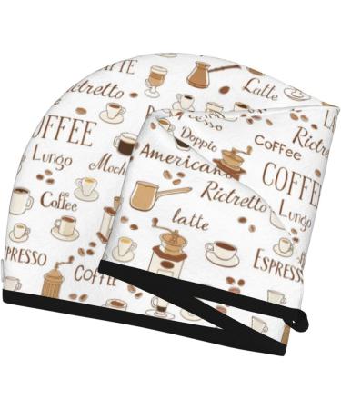 Buy Hair Towel Wrap - Quick Drying Hair Towel Turban with Button (Coffee) | Fast International Shipping - Buy Online on GoSupps.com