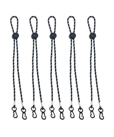 Luckme 5 pieces ear hooks ear hooks strap extender ear hooks facial protection earshone mouth protection holder adjustable hook earries ear trigger extension for children adults black