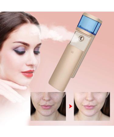 Portable Nano Face Moisturizing Mist Sprayer - Hydrating Facial Humidifier (Gold) - Buy Online on GoSupps.com
