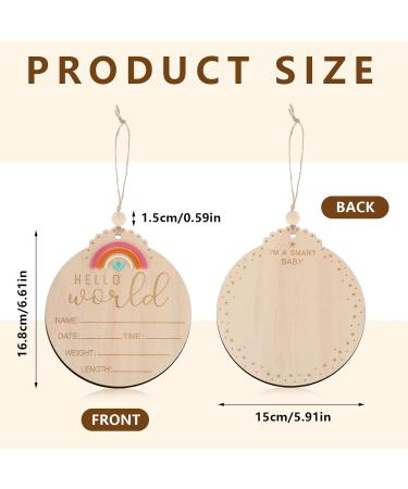 Ouligay Milestone Cards | Wood Baby Announcement Signs | Hello World & Milk Cards | Double-Born Hospital Milestone Cards for Baby Parties - Buy Online on GoSupps.com