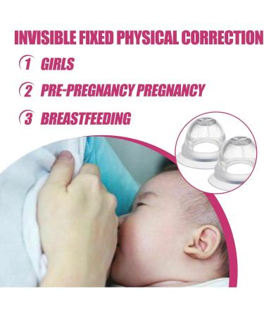 Nipple Corrector for Inverted Flat And Shy Nipples Inverted Nipple Corrector Sucks Sunken Flat Nipples Transparent Silicone Nipple Suckers Breastfeeding for Pregnant Women Young Girl - Buy Online on GoSupps.com