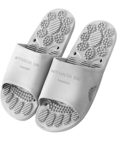 FRCOLOR 2 Pairs Massage Slippers for Men Women Slippers for Hotel Relax Slippers Spa Slippers Tub Massage Shoes Man PVC 27.00X11.00X5.00CMx2pcs Grey X 2 Pieces - Buy Online on GoSupps.com