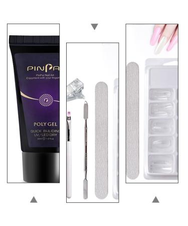Beaupretty 1set Set Nail Extension Glue Set Manicure Lengthen Kit Nail Tips Gel Poly Nail Gel Slip Solution Nail Polish Gel Kit Gel Extension Nail Kit Nail Kits Strengthen Nail Lamp Plastic 16x5cm Picture 4 - Buy Online on GoSupps.com