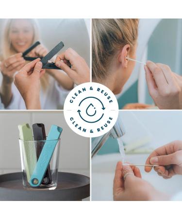 LastObject Reusable Cotton Swabs for Ear Cleaning - Peach LastSwab, 1 Reusable Q-tip = 1000 Common Swabs - Eco-Friendly, Zero Waste & Easy to Clean - Buy Online on GoSupps.com