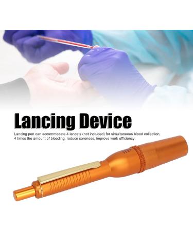 Blood Lancet Pen Blood Sampling Pen Home Beauty Salon Aluminum Alloy Lancing Device for Blood Glucose Monitoring(Gold) - Buy Online on GoSupps.com