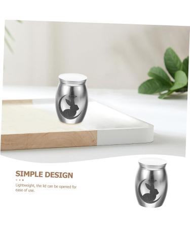 BESPORTBLE 4pcs Rabbit Urn Urns Small Pet Urn Bunny Mini Urn Metal Pet Urn Memorials Pet Urn Stainless Steel 4.00X3.00X3.00CMx4pcs Silverx4pcs - Buy Online on GoSupps.com