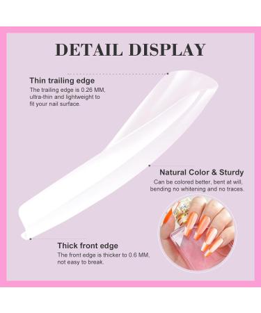 Saviland Nail Glue Gel Kit - 4-in-1 with 500 Clear Fake Almond Nail Tips & LED Lamp for Acrylic Extensions - Buy Online on GoSupps.com