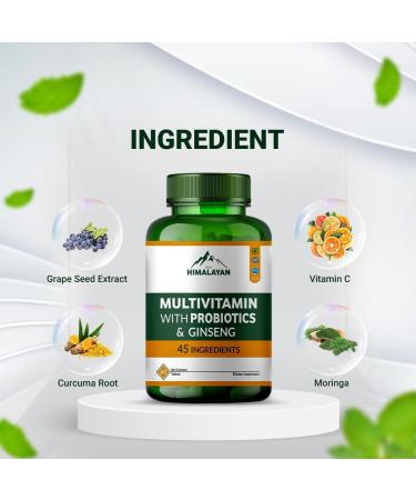 Divya Himalayan Multivitamin Tablets with Probiotics & Ginseng Promote Digestion & Support Immune Health | Whole Food Multivitamin Derivative - 60 Tablets - Buy Online on GoSupps.com