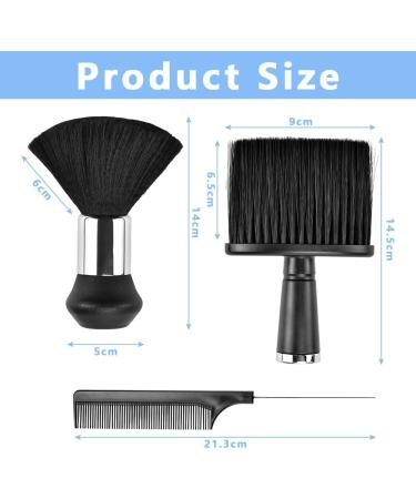 Caredgo Neck Brush - Hairdresser Neck Brush for Hairdressing Salon and Home Use | Black Hair Brush for Removing Hair Cutouts - Buy Online on GoSupps.com