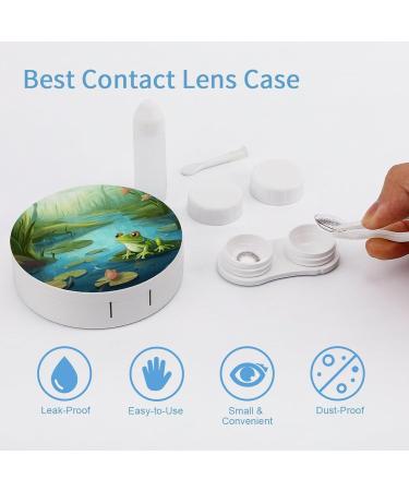Buy Frog in a Pond Print Contact Lens Case | Plastic Contact Lens Care & Travel Box - Buy Online on GoSupps.com