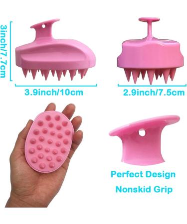 Buy Pink Hair Shampoo Brush - Scalp Massager with Soft Silicone Bristles for Wet & Dry Use | Promote Hair Growth - Buy Online on GoSupps.com