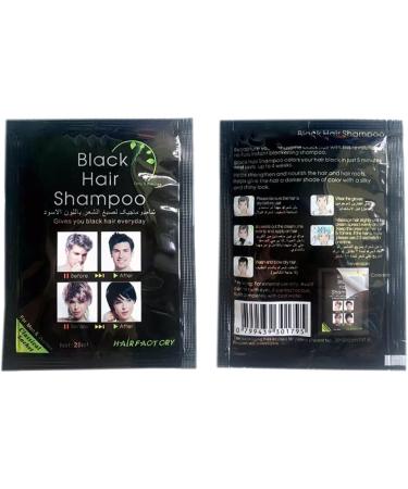 Reddhoon 10 Pcs Black Hair Shampoo Instant Black Hair Dye for Men Women Temporary Hair Dye Natural Ingredients Easy to Use Last 30 Days - Buy Online on GoSupps.com