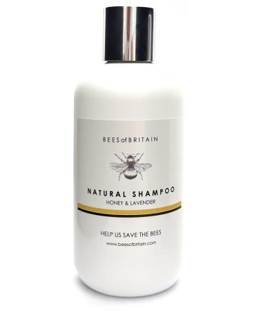 99% NATURAL - SHAMPOO - HONEY & LAVENDER - 250ml by BEES of BRITAIN. No Sulfates No Parabens pH Friendly for Sensitive Skin. We Donate 5% Profits To Help Save Bees & Pollinators