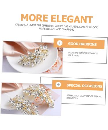 Beatifufu Flower Hairpin Spring Hairpin Girl Headdress Women Headdress Rhinestone Hair Barrette Women Hairpin Rhinestone Hair Clip Spring Hair Clips Lady Hair Clip Spring Hair Barrette - Buy Online on GoSupps.com