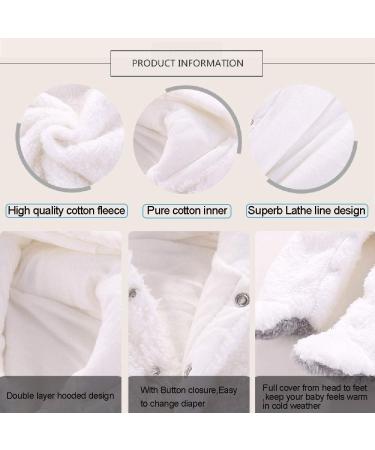 Cartoon Bear Snowsuit Winter Coat | Newborn Fleece Hooded Romper 3-6 Months - Buy Online on GoSupps.com