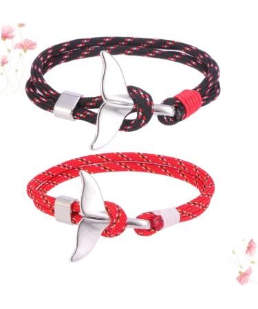 BESPORTBLE 2pcs Ocean Couple Wrist Band Matching Bracelets for Couples Ocean Anchor Bracelet Coastal Bracelets Hand Rope Bracelet Coastal Friend Bracelets Christmas Women's Rope Twine Lovers - Buy Online on GoSupps.com