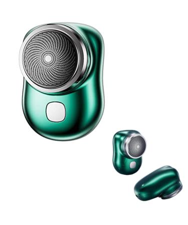 Mini-Shave Portable Electric Shaver 2023 New Upgrade Electric Razor For Men Wet & Dry Rotary Electrical Shave - One-Button Usb Rechargeable Shaver (Green-B)