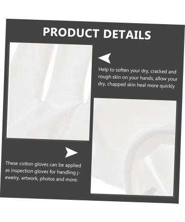 minkissy 30 Pairs Overnight Moisture Gloves Bedtime Cotton Healing Cotton Gloves Moisturizing Mittens Jewelry Inspection Gloves Cream Gloves Women's Dry Hands Honey White - Buy Online on GoSupps.com