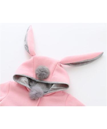 TMEOG Newborn Toddler Baby Girls Rabbit Ears Cloak Hooded Coat | 12-18 Months | Pink - Buy Online on GoSupps.com