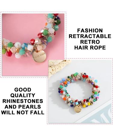 Tadipri 3 Pieces Hair Bands with Beads Elastic Stretchy Hair Accessories for Women and Girls for Women and Girls - Buy Online on GoSupps.com