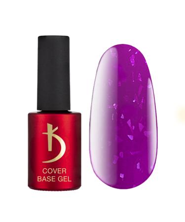 K Professional Base Coat - Base Gel Cover - Violet Neon Flakes Camouflage -7ml - Unterlack - UV Nailack - Gel N gel - Violet Flakes Tarn color glitter Confetti - UV LED Violet Neon - Silver Flakes