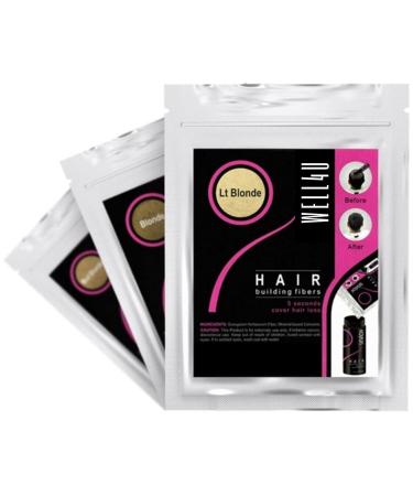 Well4u Micro Hair Fibers - 50g Blonde - Bulk Hair Powder for Thicker Hair | International Shipping Available - Buy Online on GoSupps.com