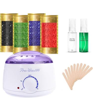 Portable Electric Wax Warmer for Total Body Hair Removal - Facial, Bikini, Armpit - Home Spa Kit for Women, Men - Melting Pot Heater Accessories - Buy Online on GoSupps.com