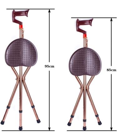 Walking Stick Seat Folding Stool Switch Sticks Three Legged Seat Stick Height Adjustable Aluminum Alloy 5 Gear Adjustment Static Loading 200Kg for Elder Parents Gift - Buy Online on GoSupps.com