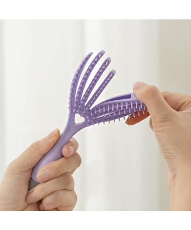 Volumizing Hair Comb Portable Hollow Out Design Gentle Hair Brush Dry Wet Use Excellent PP PET Material - Buy Online on GoSupps.com