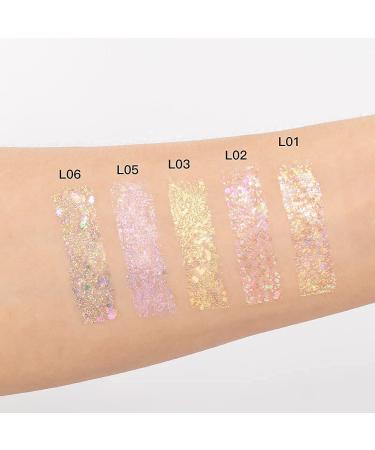 HEXZE Liquid Glitter Eyeshadow - Waterproof Shimmer Eye Makeup | L03 - Buy Online on GoSupps.com