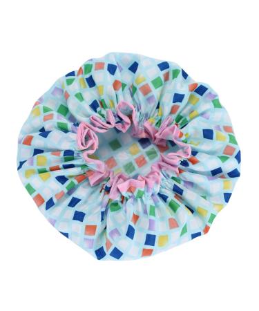 Double Waterproof Layer Shower Cap Set for Women - Blue & Pink Pack of 2 | Trendy EVA Bathing Hat - Buy Online on GoSupps.com