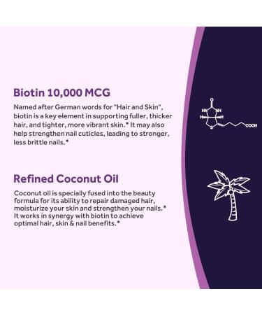 Doctor's Recipes Biotin 10,000 mcg for Hair Growth, Skin & Nails - Non-GMO Vegetarian Softgels - 3 Month Supply - Buy Online on GoSupps.com