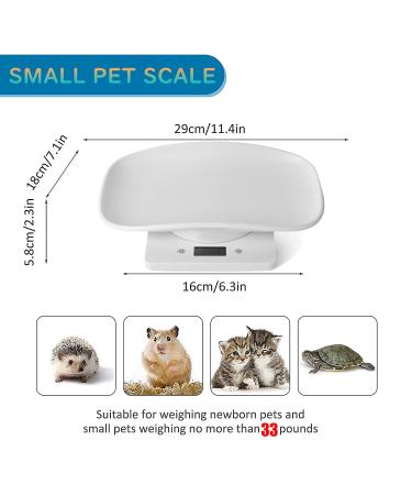 Hotfillere Digital Pet Scale Upgrade Multi-Function Small Animal Scale Max 33 lbs Puppy Weight Scale(kg/oz/lb) Portable Mini LCD Electronic Kitchen Scale for Hamster/Kittens/Small/Cats/Dogs/Food - Buy Online on GoSupps.com