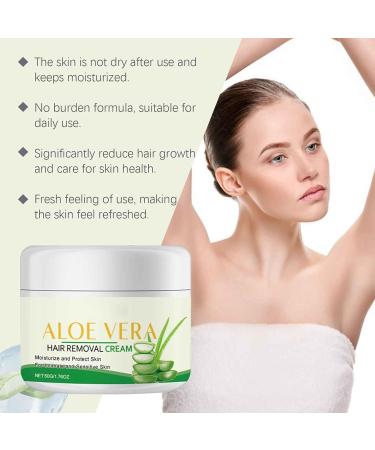 Rubu22a Aloe Vera Hair Removal Cream for intimate and body as a powder without pain and irritation for smooth skin for bikini zone legs arms and armpits gentle facial formula for all skin types 1 - Buy Online on GoSupps.com
