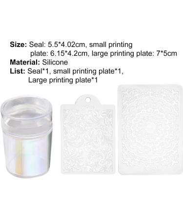 Sanwood Nail Art Stamp Set Trendy DIY Craft Manicure Tool with Good Elasticity & Soft Texture for Women - Transparent Nail Seal - Buy Online on GoSupps.com