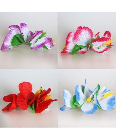 Lurrose 12pcs Hawaii Hibiscus Hair Clips - Beach Party & Wedding Hair Accessories - Buy Online on GoSupps.com