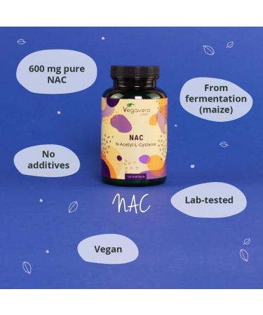 Vegavero NAC Supplement NAC N Acetyl Cysteine 600 mg - 120 Capsules - Buy Online on GoSupps.com