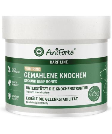 Aniforte ground bones known as meat bone flour for dogs and cats 500g - natural calcium for bone build -up & joints pure bone flour from beef as a feed & barf supplement Rind 500 g (1 Pack) - Buy Online on GoSupps.com