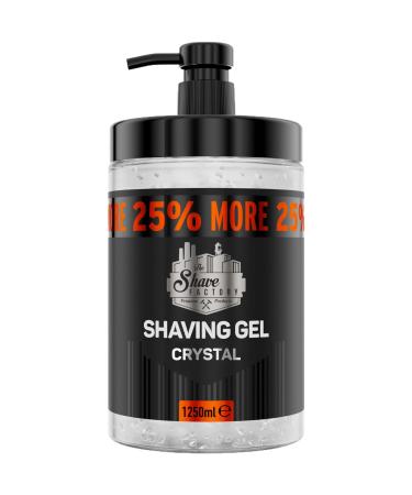 The Shave Factory Shaving Gel with 25% More Free - Moisturizing Effect Fresh Active Product for Professional Barbers/Hairdressers and Traditional Shaving Enthusiasts. Crystal