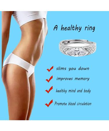 Magnetic Therapy Ring for Women | Lymphatic & Weight Loss Slimming Ring with Moissanite Diamond | Magnetology Health Jewelry - Buy Online on GoSupps.com